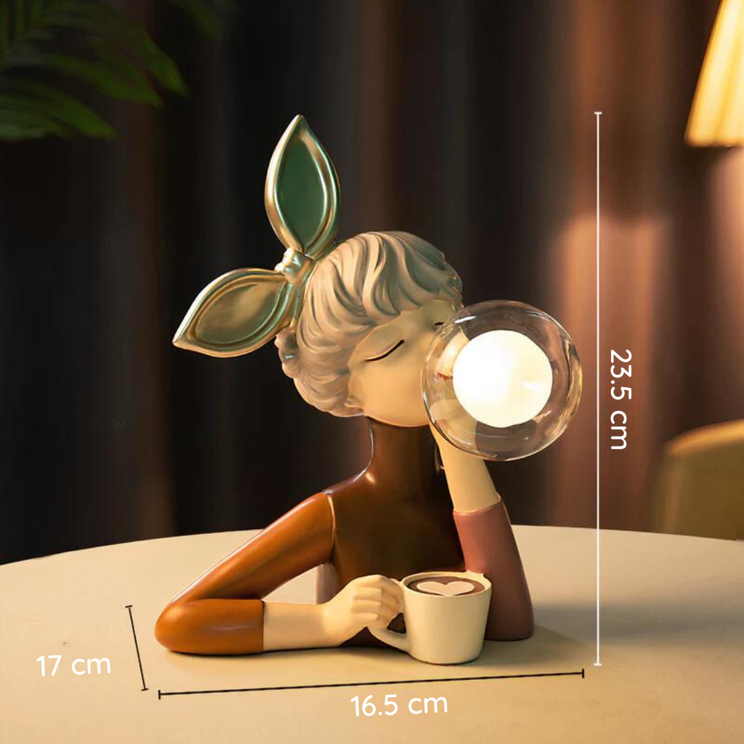 Figuren Tischlampe – Künstlerisches Mädchendesign | Dekorative Innenbeleuchtung