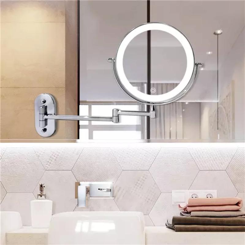 ChromGlanz Spiegel – Wiederaufladbares LED Design | Makeup & Badezimmer