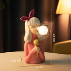 Figuren Tischlampe – Künstlerisches Mädchendesign | Dekorative Innenbeleuchtung