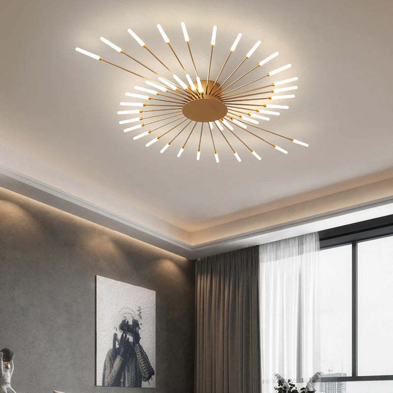 LED Feuerwerk Pendelleuchte – Kreatives Strahlen-Design | Elegante Innenräume