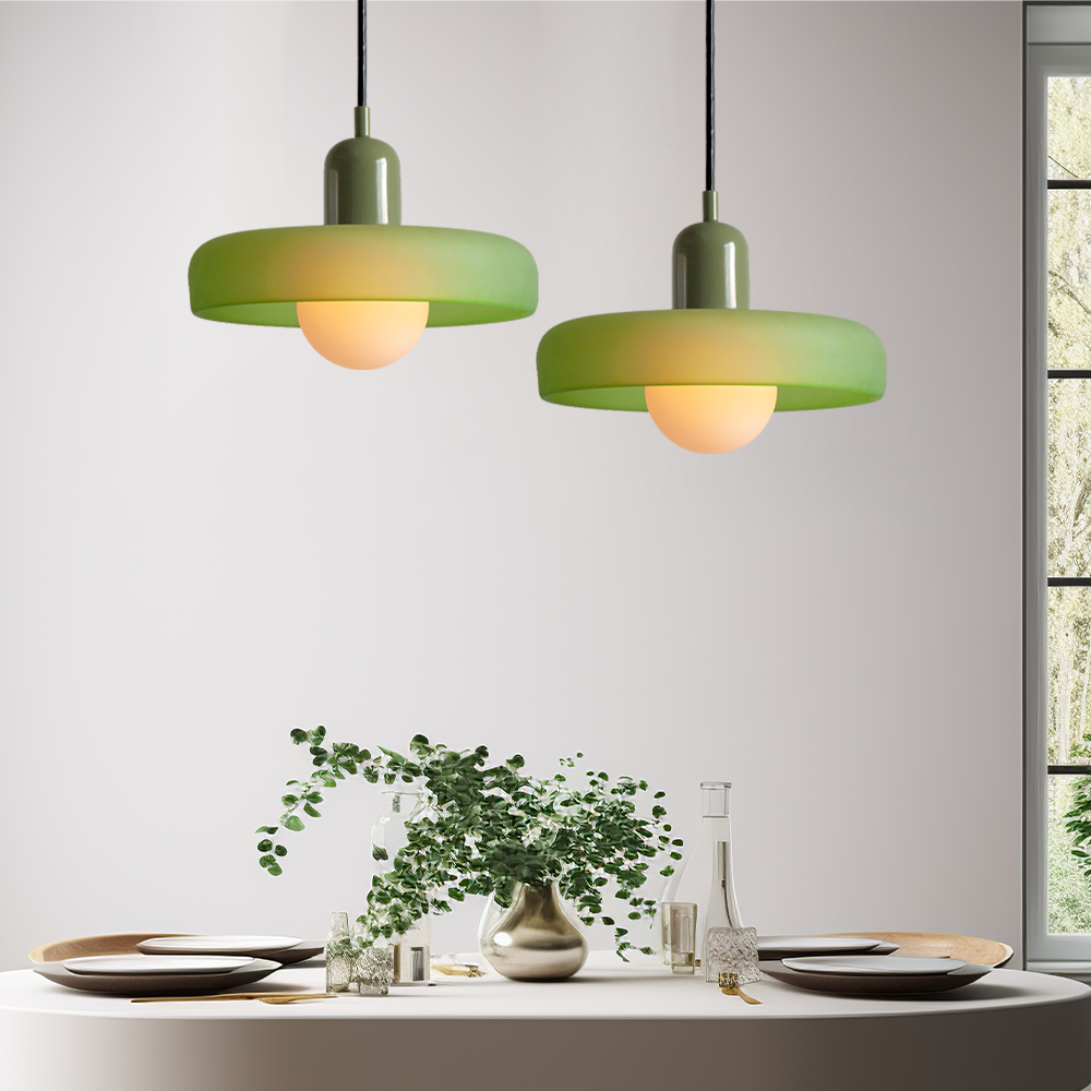 Bauhaus Pendelleuchte – Farbiges Glas Design | Moderne Deckenlampe
