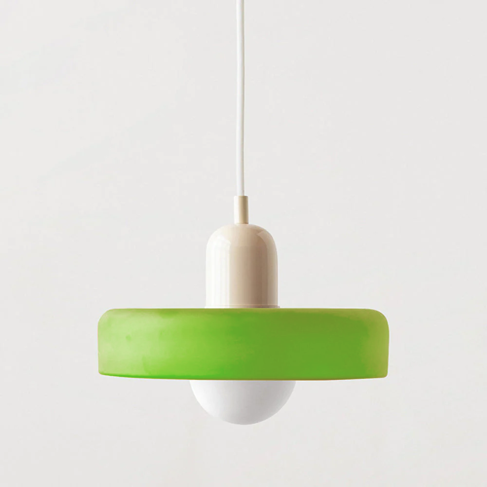 Bauhaus Pendelleuchte – Farbiges Glas Design | Moderne Deckenlampe