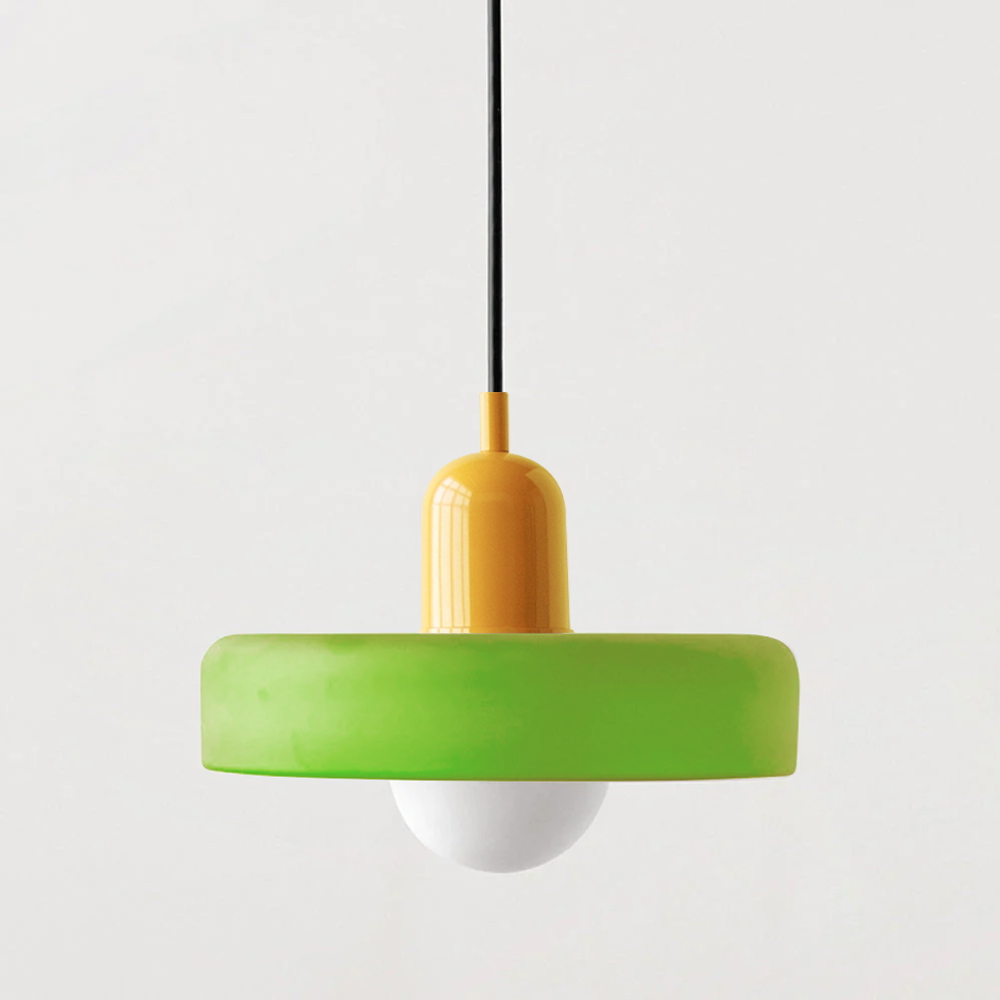 Bauhaus Pendelleuchte – Farbiges Glas Design | Moderne Deckenlampe
