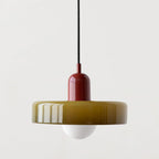 Bauhaus Pendelleuchte – Farbiges Glas Design | Moderne Deckenlampe