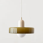 Bauhaus Pendelleuchte – Farbiges Glas Design | Moderne Deckenlampe
