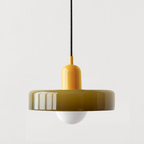 Bauhaus Pendelleuchte – Farbiges Glas Design | Moderne Deckenlampe