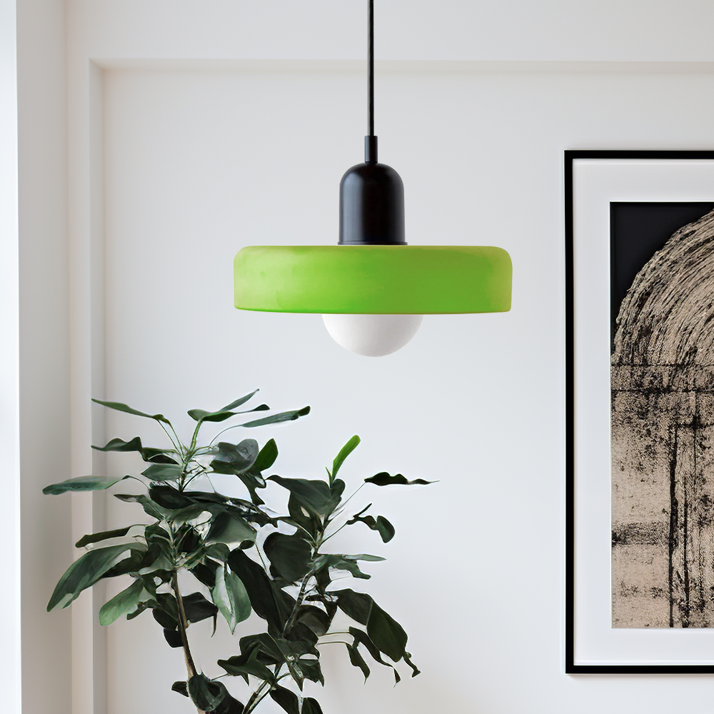 Bauhaus Pendelleuchte – Farbiges Glas Design | Moderne Deckenlampe