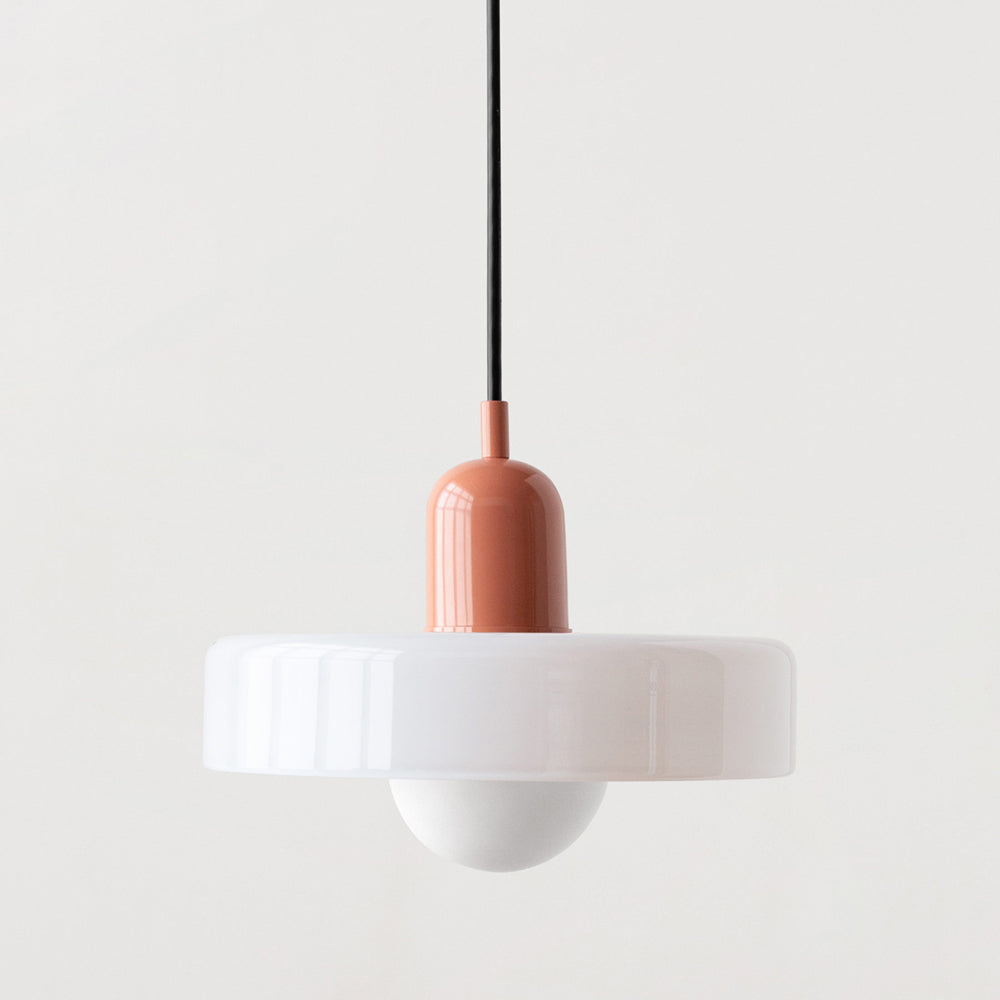 Bauhaus Pendelleuchte – Farbiges Glas Design | Moderne Deckenlampe