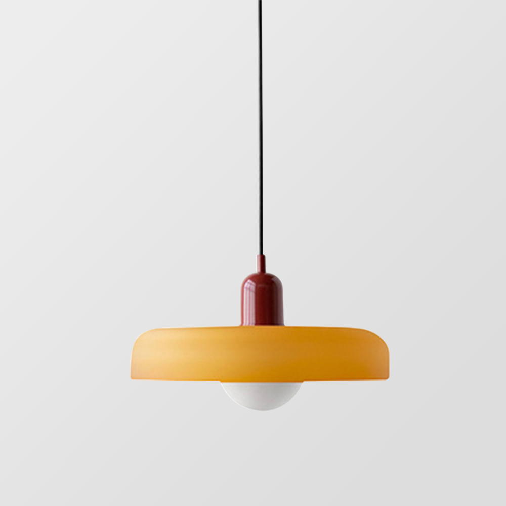 Bauhaus Pendelleuchte – Farbiges Glas Design | Moderne Deckenlampe