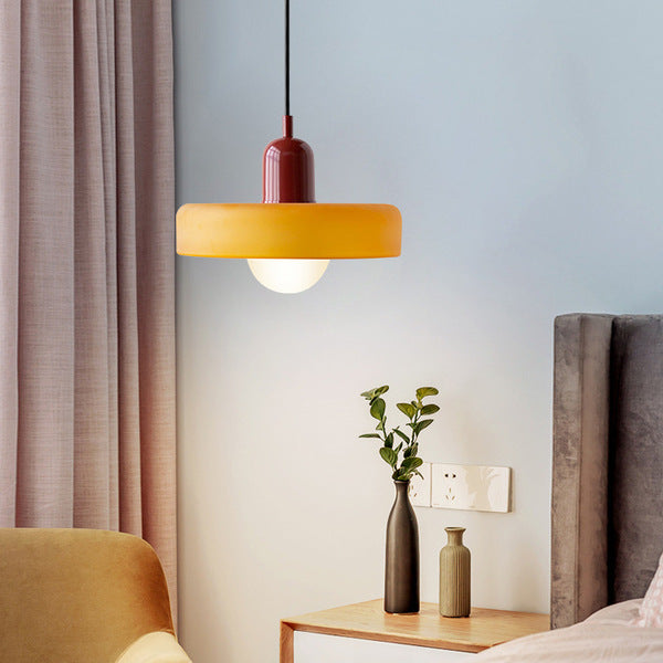 Bauhaus Pendelleuchte – Farbiges Glas Design | Moderne Deckenlampe