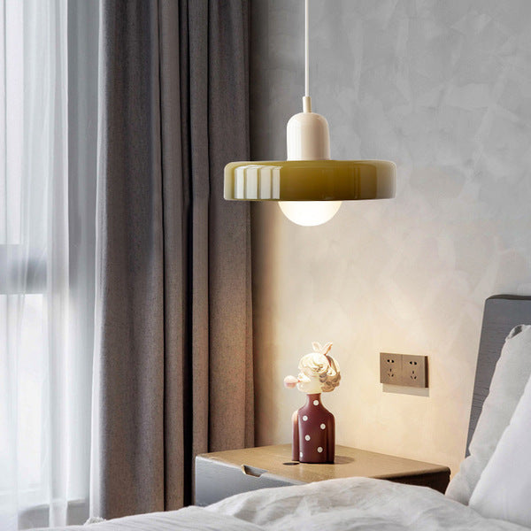 Bauhaus Pendelleuchte – Farbiges Glas Design | Moderne Deckenlampe