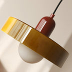 Bauhaus Pendelleuchte – Farbiges Glas Design | Moderne Deckenlampe