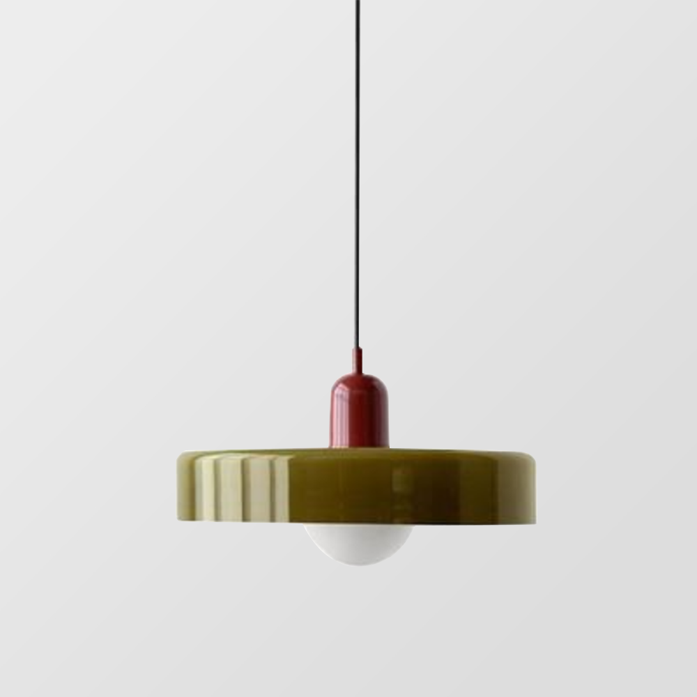 Bauhaus Pendelleuchte – Farbiges Glas Design | Moderne Deckenlampe