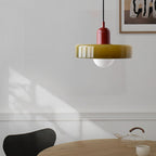 Bauhaus Pendelleuchte – Farbiges Glas Design | Moderne Deckenlampe