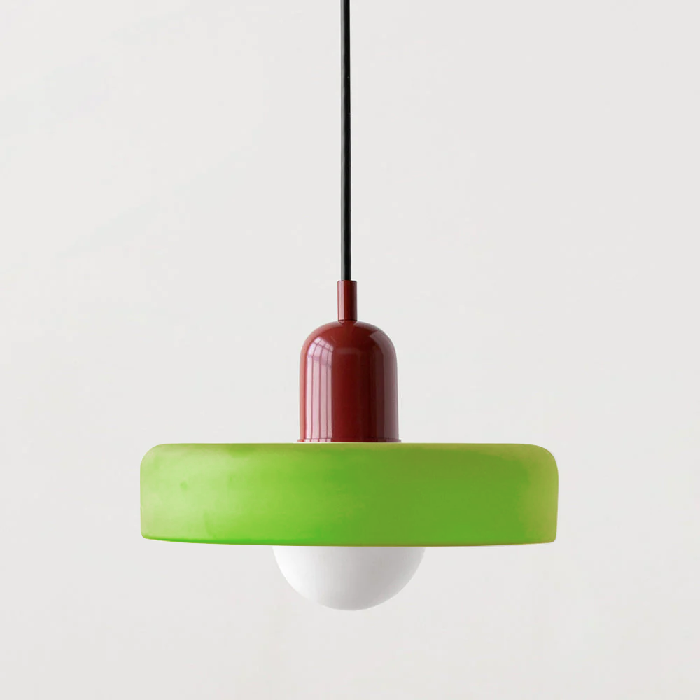 Bauhaus Pendelleuchte – Farbiges Glas Design | Moderne Deckenlampe
