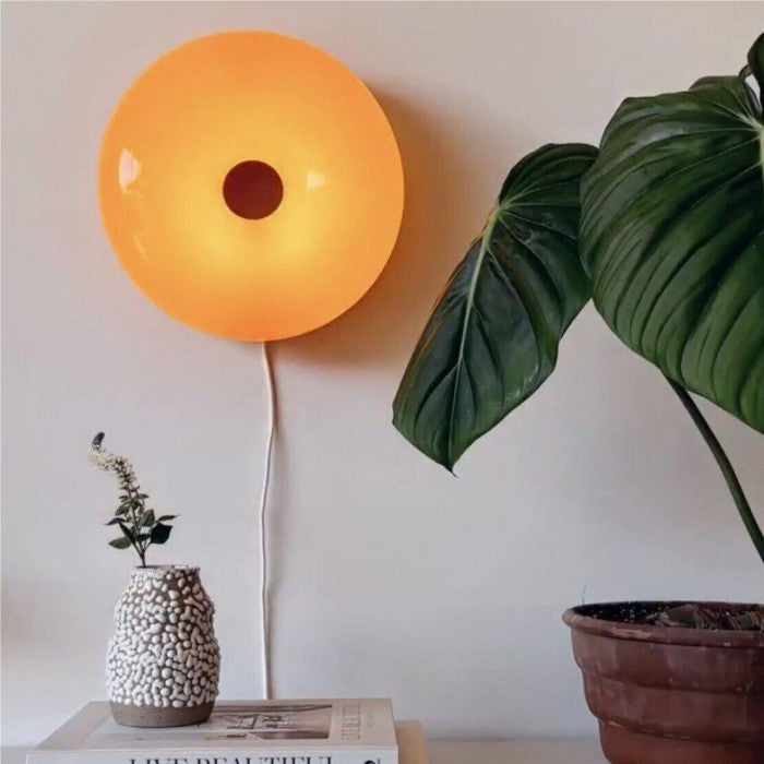 Bauhaus Donut Wandleuchte und Tischleuchte – Dimmbar LED Wandlampe aus Glas und Metall, Vielseitige Wandbeleuchtung für Gemütliche Atmosphäre 1