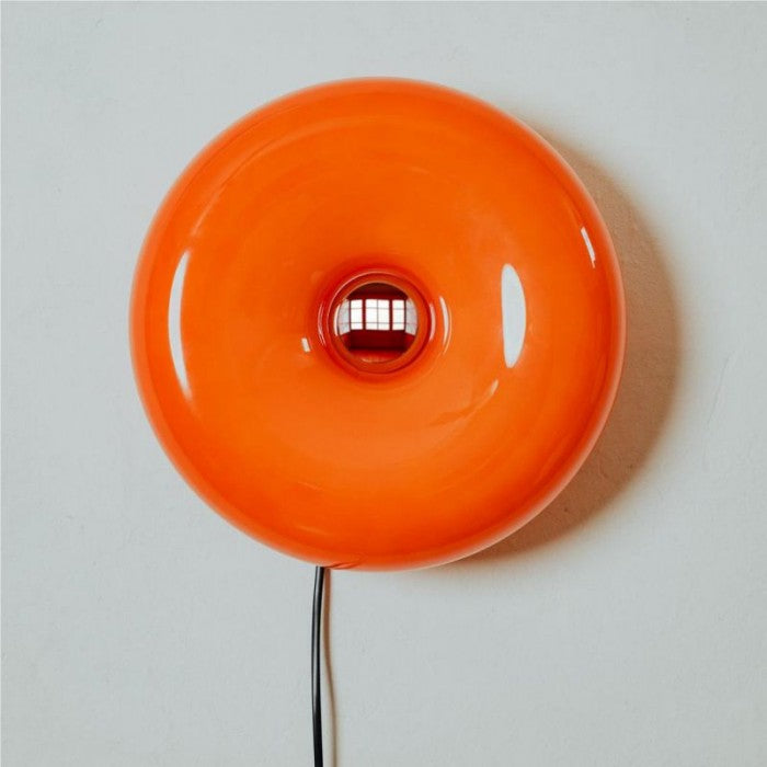 Bauhaus Donut Wandleuchte und Tischleuchte – Dimmbar LED Wandlampe aus Glas und Metall, Vielseitige Wandbeleuchtung für Gemütliche Atmosphäre 2