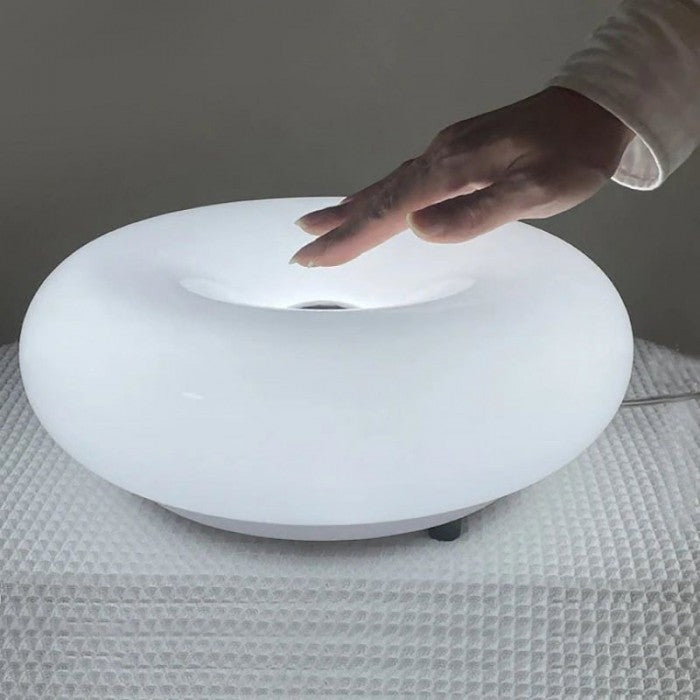 Bauhaus Donut Wandleuchte und Tischleuchte – Dimmbar LED Wandlampe aus Glas und Metall, Vielseitige Wandbeleuchtung für Gemütliche Atmosphäre 5
