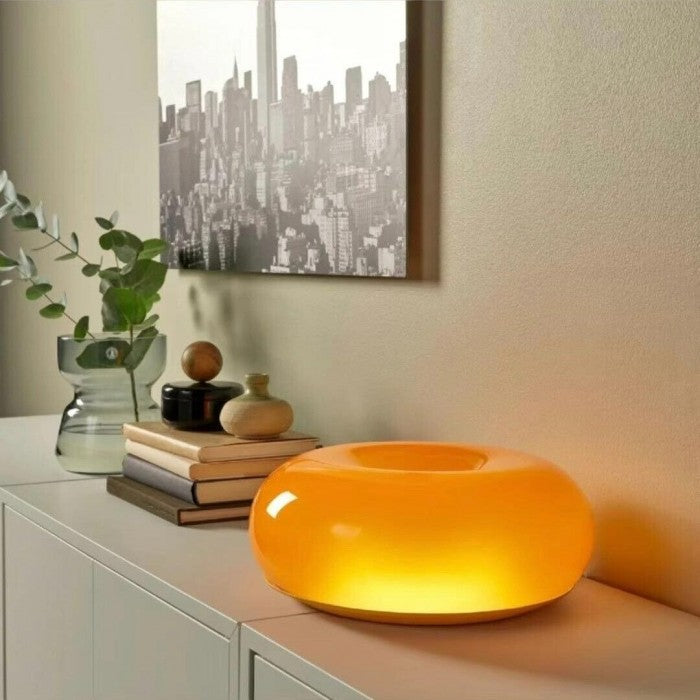 Bauhaus Donut Wandleuchte und Tischleuchte – Dimmbar LED Wandlampe aus Glas und Metall, Vielseitige Wandbeleuchtung für Gemütliche Atmosphäre 6