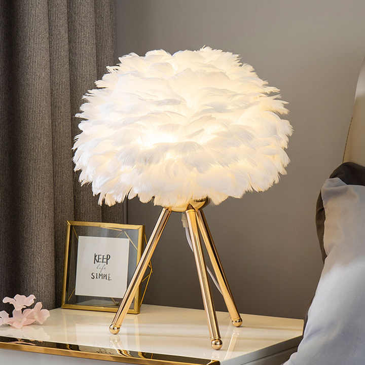Dimmbare Tischleuchte mit Luxusfedern – Elegante Tischlampe für Schreibtisch und Wohnraum, Modernes Design und Dimmfunktion 1
