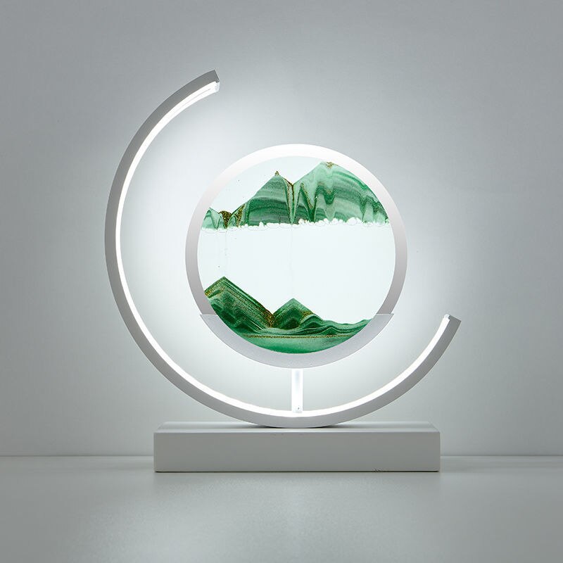Dynamische LED Tischlampe Mit Treibsand Design – Entspannende Tischleuchte Für Zuhause 11