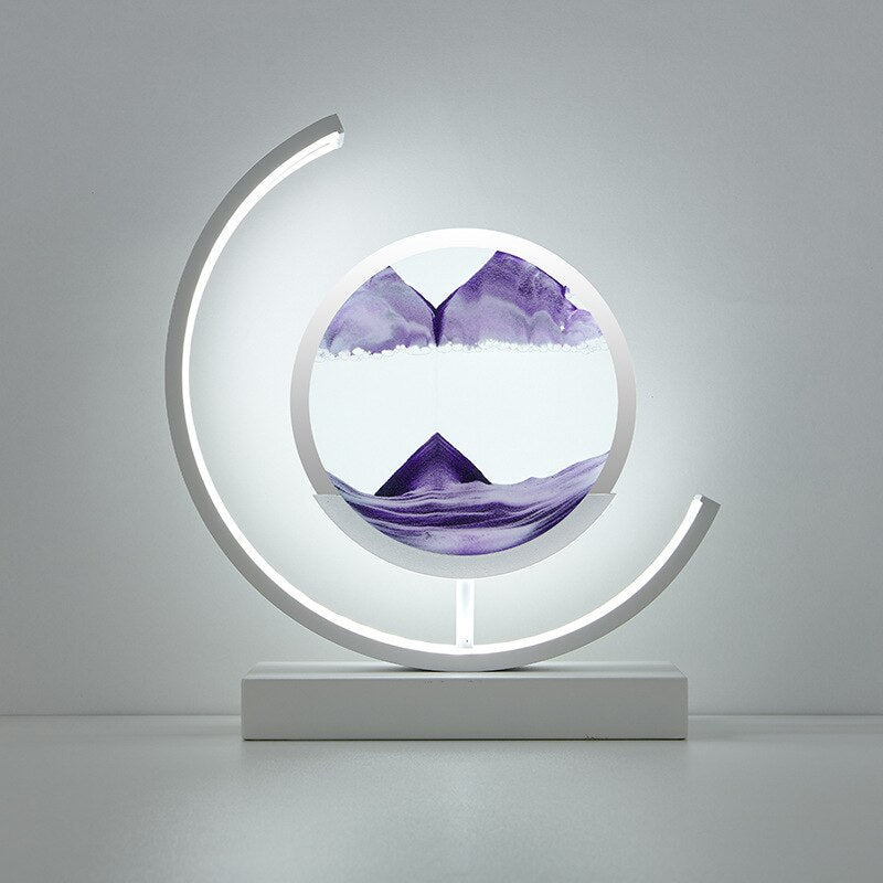 Dynamische LED Tischlampe Mit Treibsand Design – Entspannende Tischleuchte Für Zuhause 12
