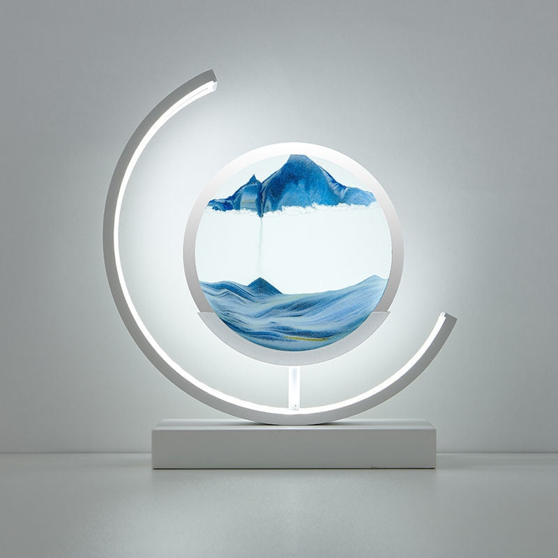 Dynamische LED Tischlampe Mit Treibsand Design – Entspannende Tischleuchte Für Zuhause 14