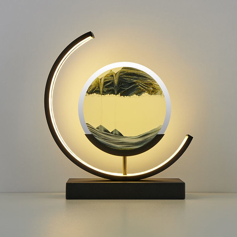 Dynamische LED Tischlampe Mit Treibsand Design – Entspannende Tischleuchte Für Zuhause 15