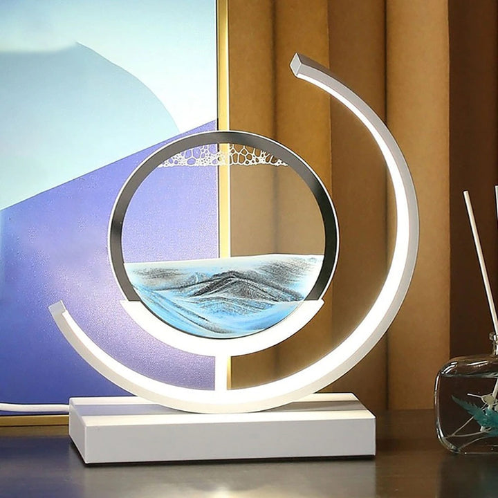 Dynamische LED Tischlampe Mit Treibsand Design – Entspannende Tischleuchte Für Zuhause 4