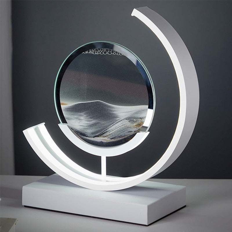 Dynamische LED Tischlampe Mit Treibsand Design – Entspannende Tischleuchte Für Zuhause 6