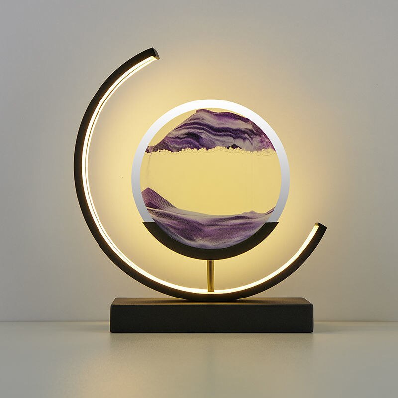 Dynamische LED Tischlampe Mit Treibsand Design – Entspannende Tischleuchte Für Zuhause 7
