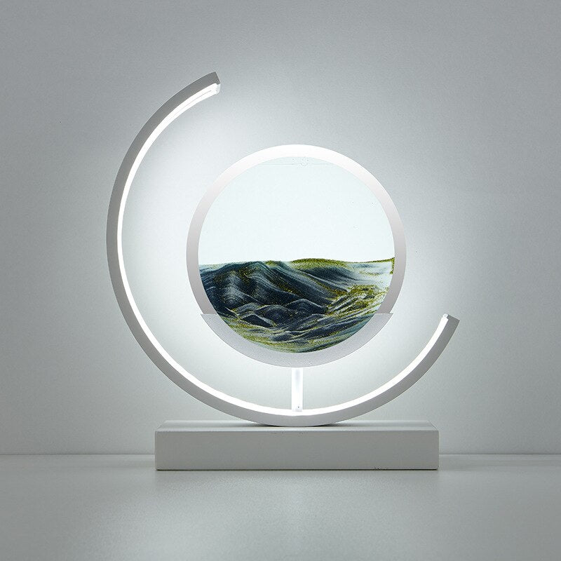 Dynamische LED Tischlampe Mit Treibsand Design – Entspannende Tischleuchte Für Zuhause 9
