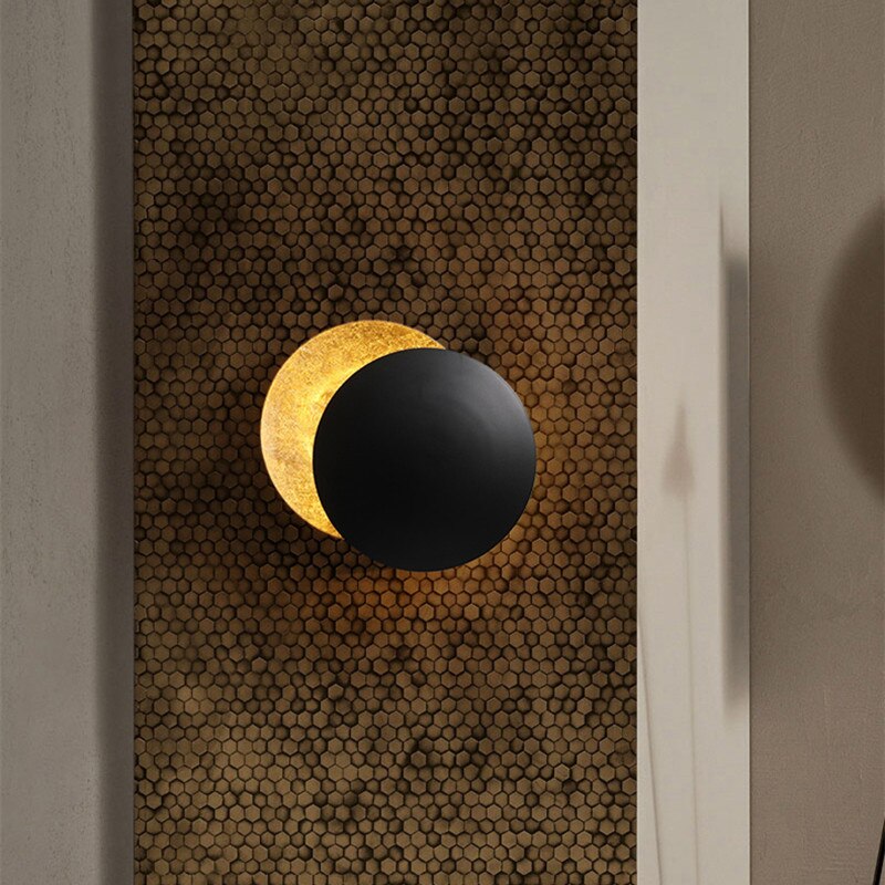 Sonnenfinsternis Wandleuchte – LED Wandlampe im Eclipse Design | Moderne Innenbeleuchtung