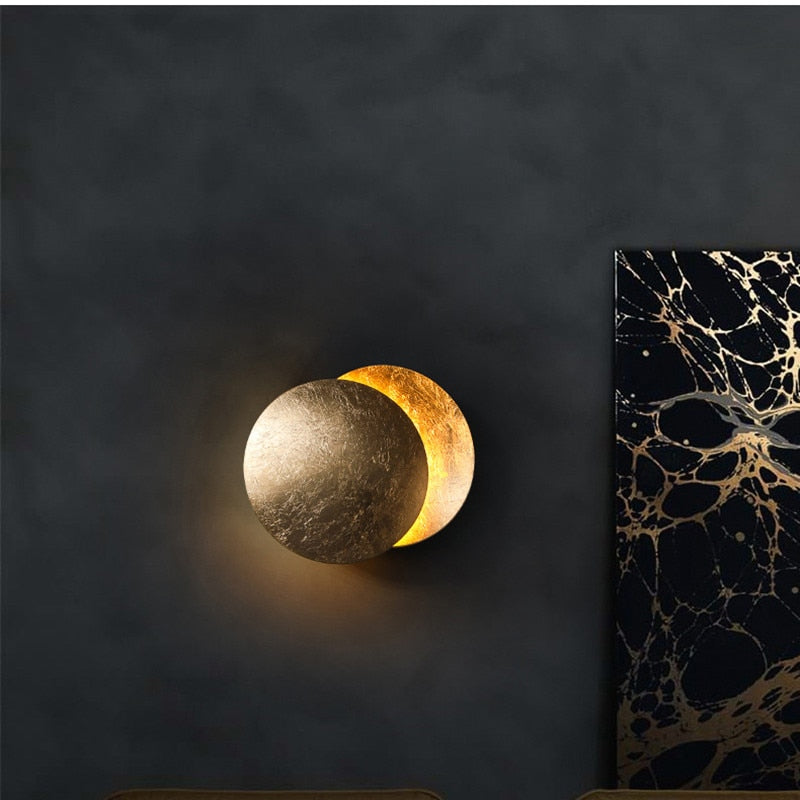 Sonnenfinsternis Wandleuchte – LED Wandlampe im Eclipse Design | Moderne Innenbeleuchtung