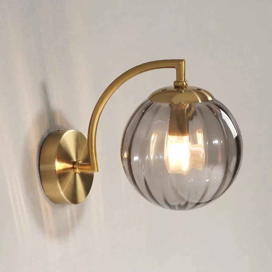 Elegante LED-Wandleuchte im Glaskandelaber-Design – Dimmbar, 30x14cm, Metall/Glas für Wohnzimmer und Schlafzimmer 0