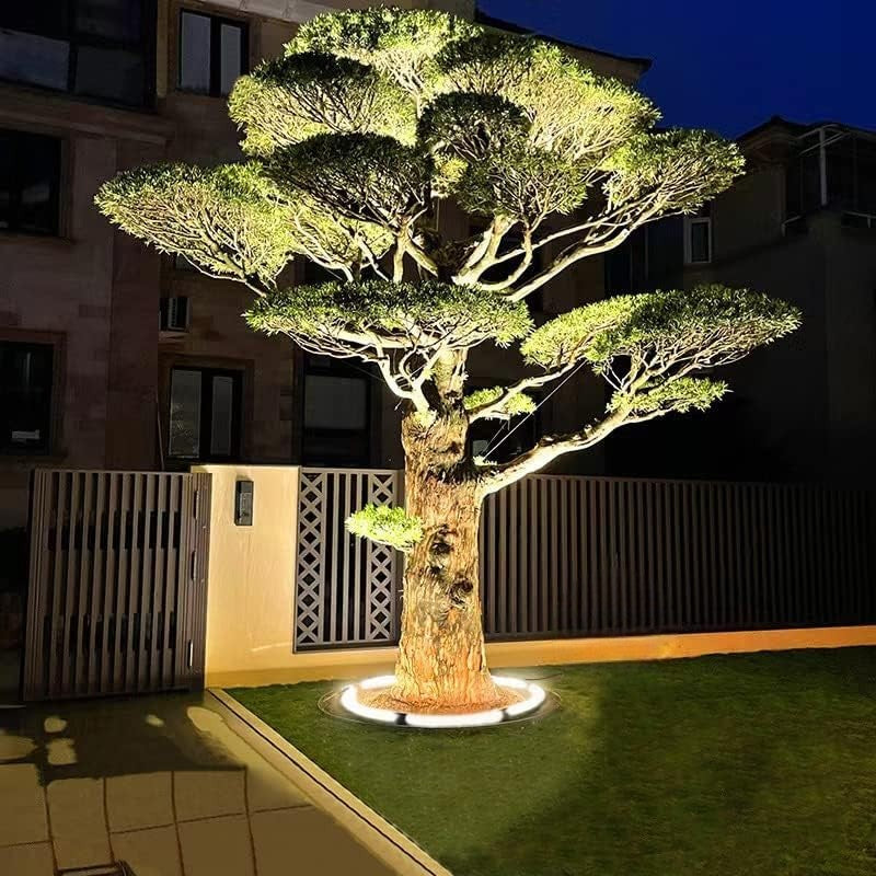 Elegante LED Außenstrahler für Bäume – Warmweißes Licht, Aluminium und Glas, Ideal für Garten und Terrasse, Verschiedene Größen verfügbar 1