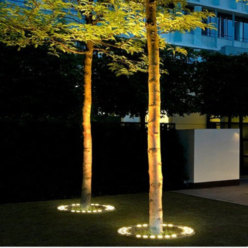 Elegante LED Außenstrahler für Bäume – Warmweißes Licht, Aluminium und Glas, Ideal für Garten und Terrasse, Verschiedene Größen verfügbar 3