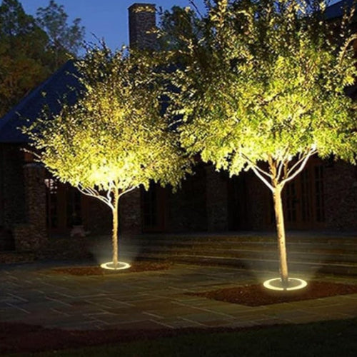 Elegante LED Außenstrahler für Bäume – Warmweißes Licht, Aluminium und Glas, Ideal für Garten und Terrasse, Verschiedene Größen verfügbar 5