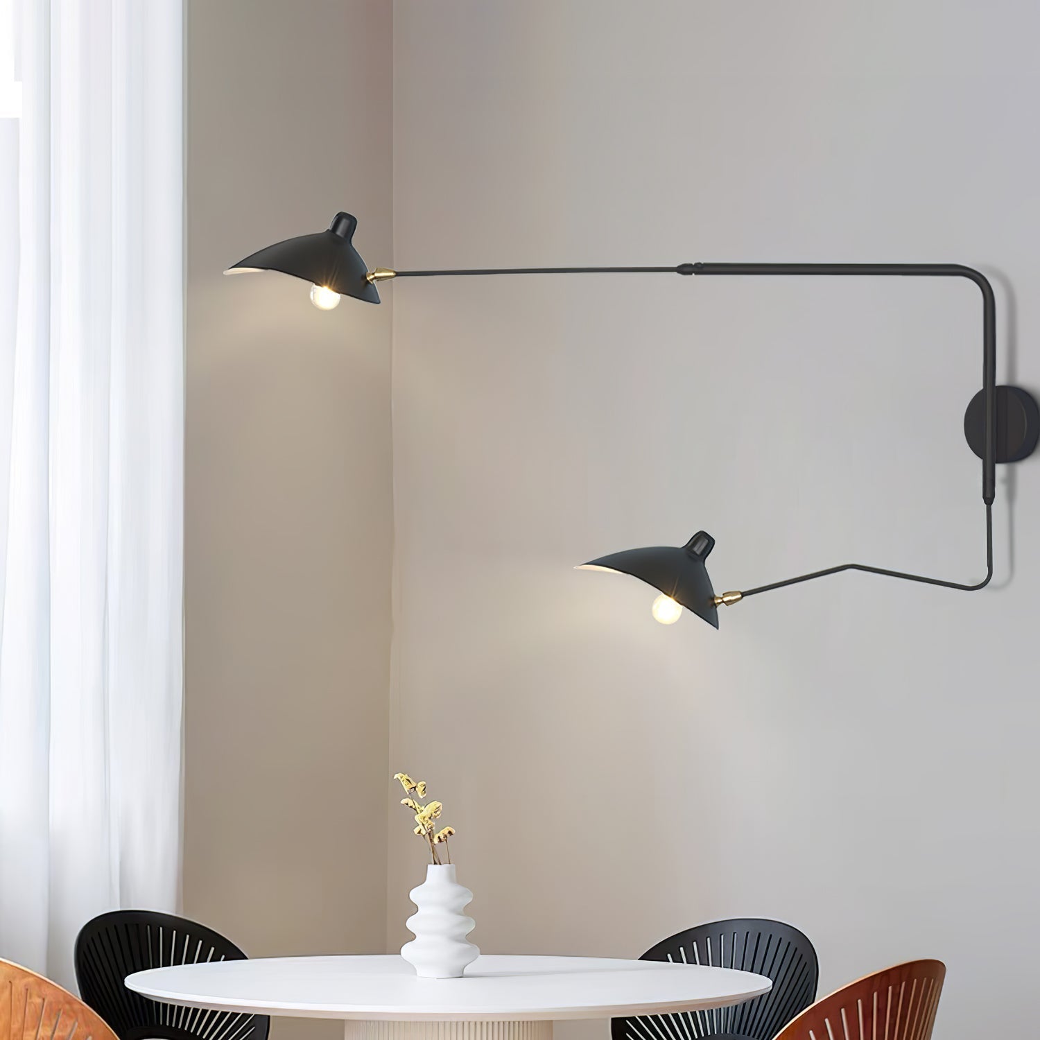Elegante Wandleuchte mit Flexibler Armverstellung – Metall, IP20, LED/Edison, 60-140 cm, Modisches Design für Innenräume 6