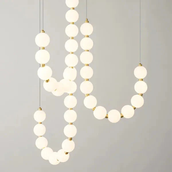 Eleganter Moderner Kronleuchter in Weiß mit Schmuckdesign für Essbereiche und Wohnräume – Verstellbare Hängelänge, inklusive Glühbirne 7