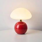 Französische Creme Tischlampe mit LED-Beleuchtung – Pilz-Design aus Keramik, 20 cm Durchmesser, 3 einstellbare Farben 11