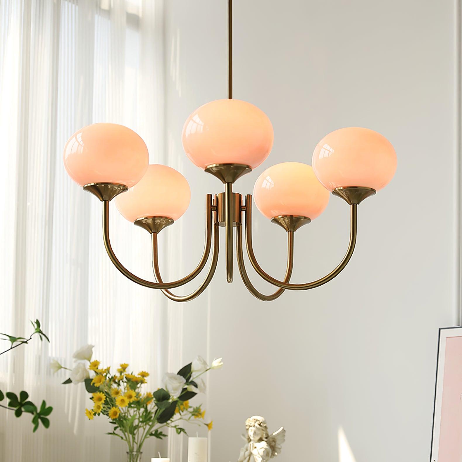 Glas Kronleuchter Pendelleuchte – Moderne Kugelschirme | Elegante Deckenbeleuchtung
