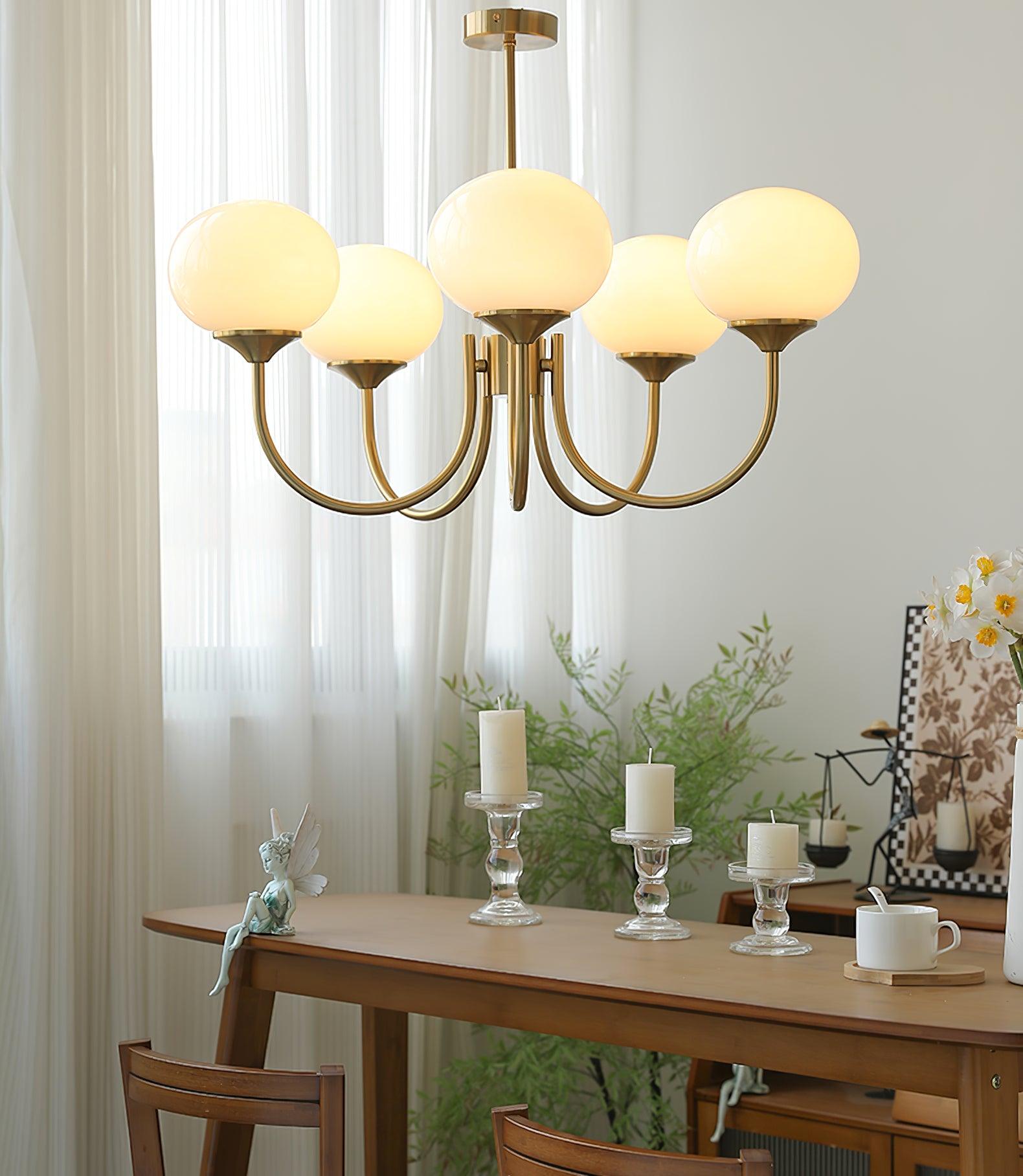Glas Kronleuchter Pendelleuchte – Moderne Kugelschirme | Elegante Deckenbeleuchtung