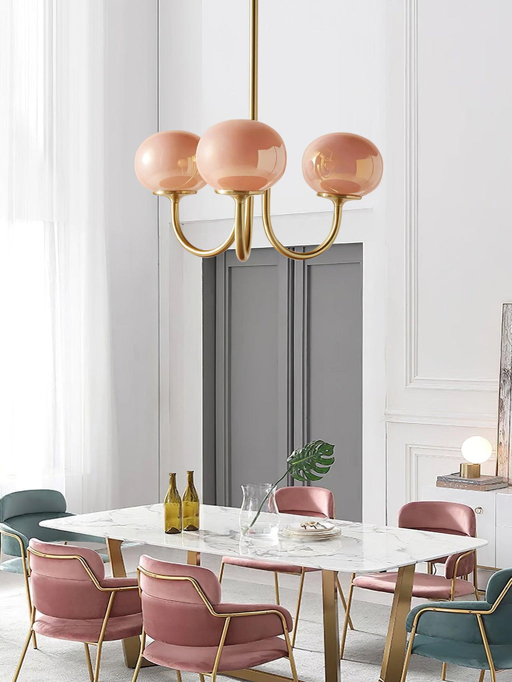 Glas Kronleuchter Pendelleuchte – Moderne Kugelschirme | Elegante Deckenbeleuchtung