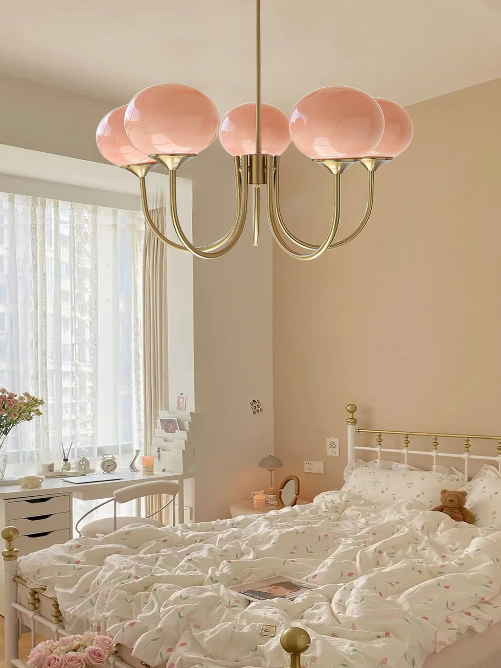 Glas Kronleuchter Pendelleuchte – Moderne Kugelschirme | Elegante Deckenbeleuchtung