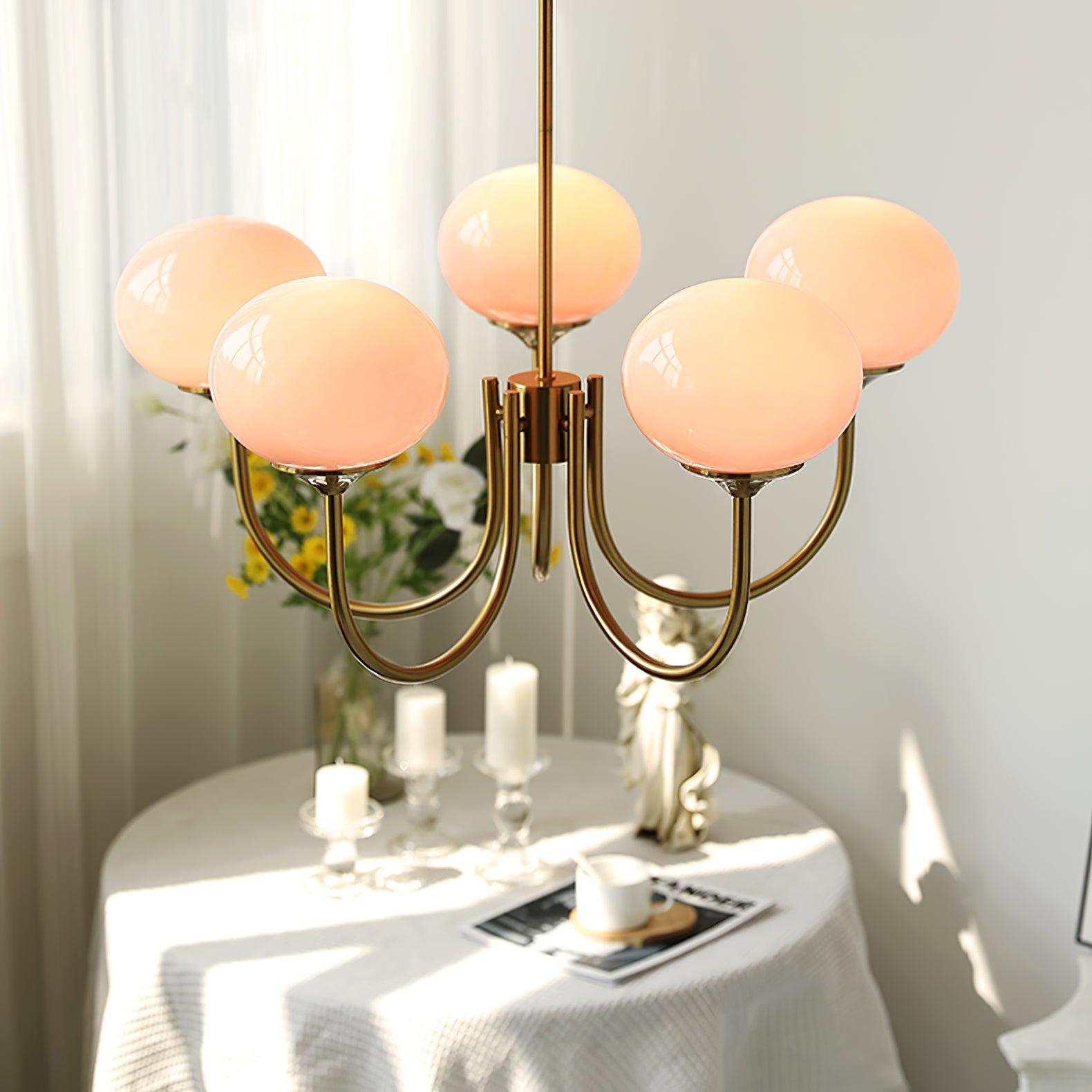 Glas Kronleuchter Pendelleuchte – Moderne Kugelschirme | Elegante Deckenbeleuchtung