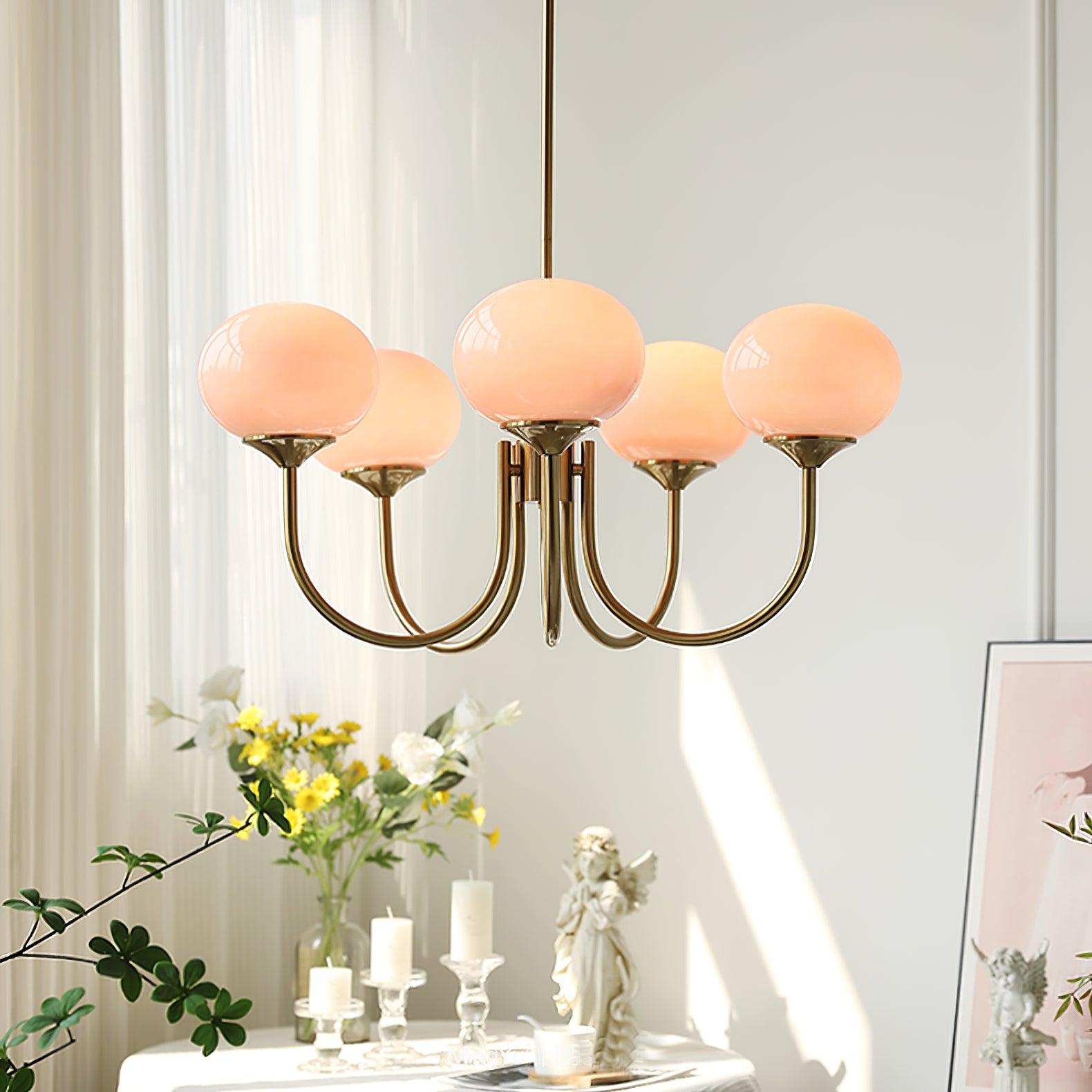 Glas Kronleuchter Pendelleuchte – Moderne Kugelschirme | Elegante Deckenbeleuchtung