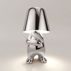 Goldene Tischlampe – Kreatives Figurendesign | Dekorative Wohnraumleuchte