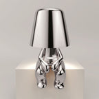 Goldene Tischlampe – Kreatives Figurendesign | Dekorative Wohnraumleuchte