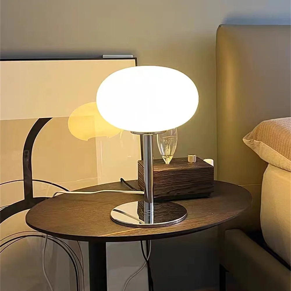 Moderne Dimmbar Tischlampe – Kabellose LED Tischleuchte im Lollipop Bauhaus Design für Zuhause und Büro 0
